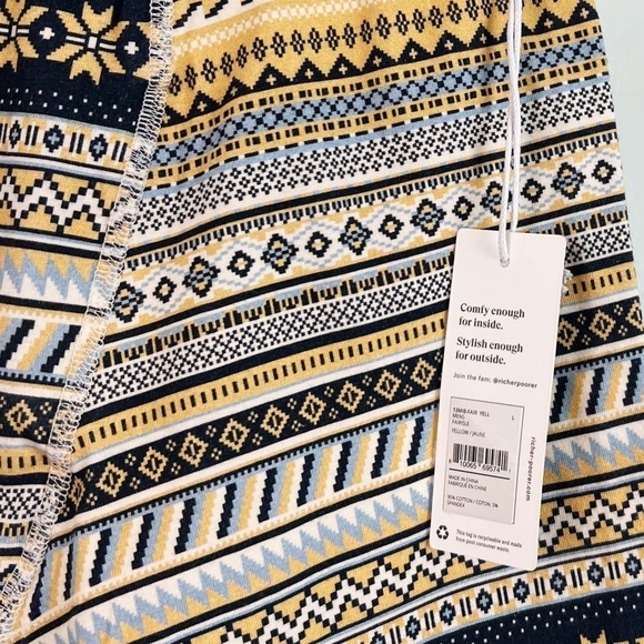 NWT Richer Poorer Fairisle Yellow Unisex Boxer Brief Shorts - Picture 3 of 6